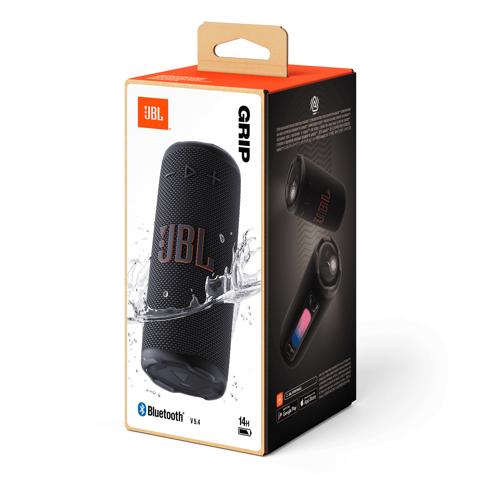 JBL Grip retail box with the speaker pictured on the front