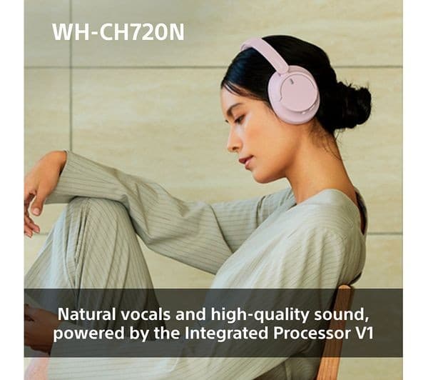 Sony WH-CH720N Wireless Noise Cancelling Over-Ear Headphones - Pink - Image 8