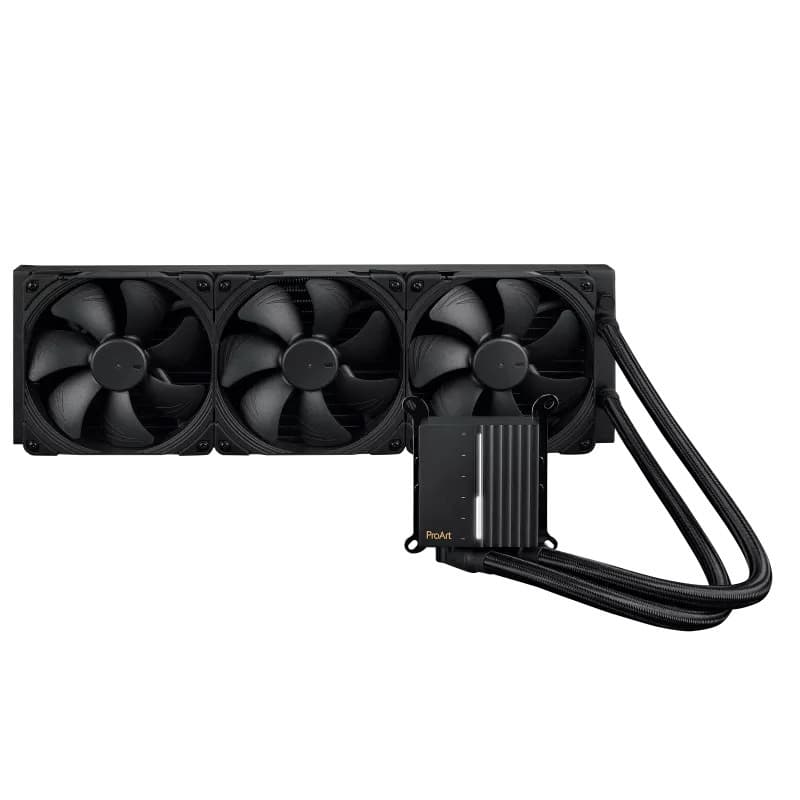 ASUS ProArt LC 420 AIO Liquid CPU Cooler - 420mm Radiator, 3x Noctua NF-A14 industrialPPC-2000 PWM 140mm Fans, Black