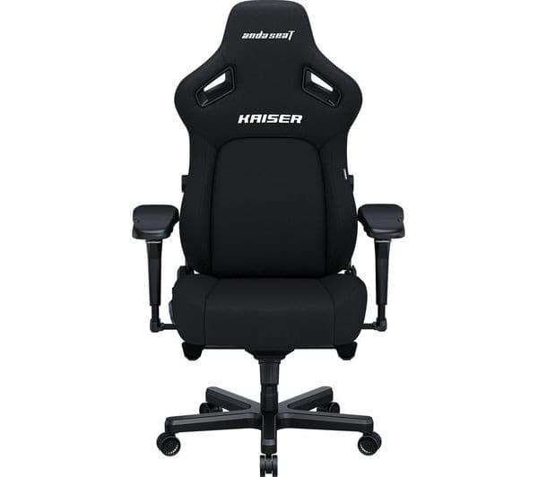 AndaSeat Kaiser 4 Premium Gaming Chair Linen Fabric - Large, Carbon Black - Image 1