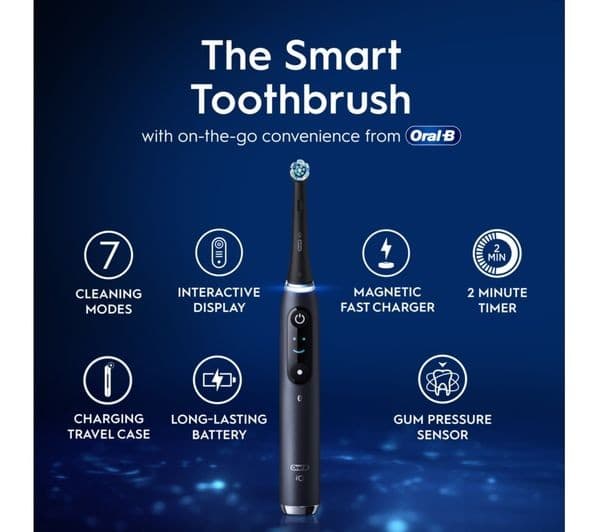 Oral-B iO 9 Electric Toothbrush & Travel Charging Case - Black Onyx - Image 10