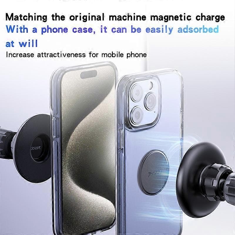 Yesido C207 2-in-1 Magnetic Metal Plate Set (Round + Rectangular) Leather Anti-Scratch 1.5mm Manganese Steel - Black - Image 3