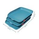 Leitz Cosy Letter Tray A4, Set of 3 - Calm Blue thumbnail 3