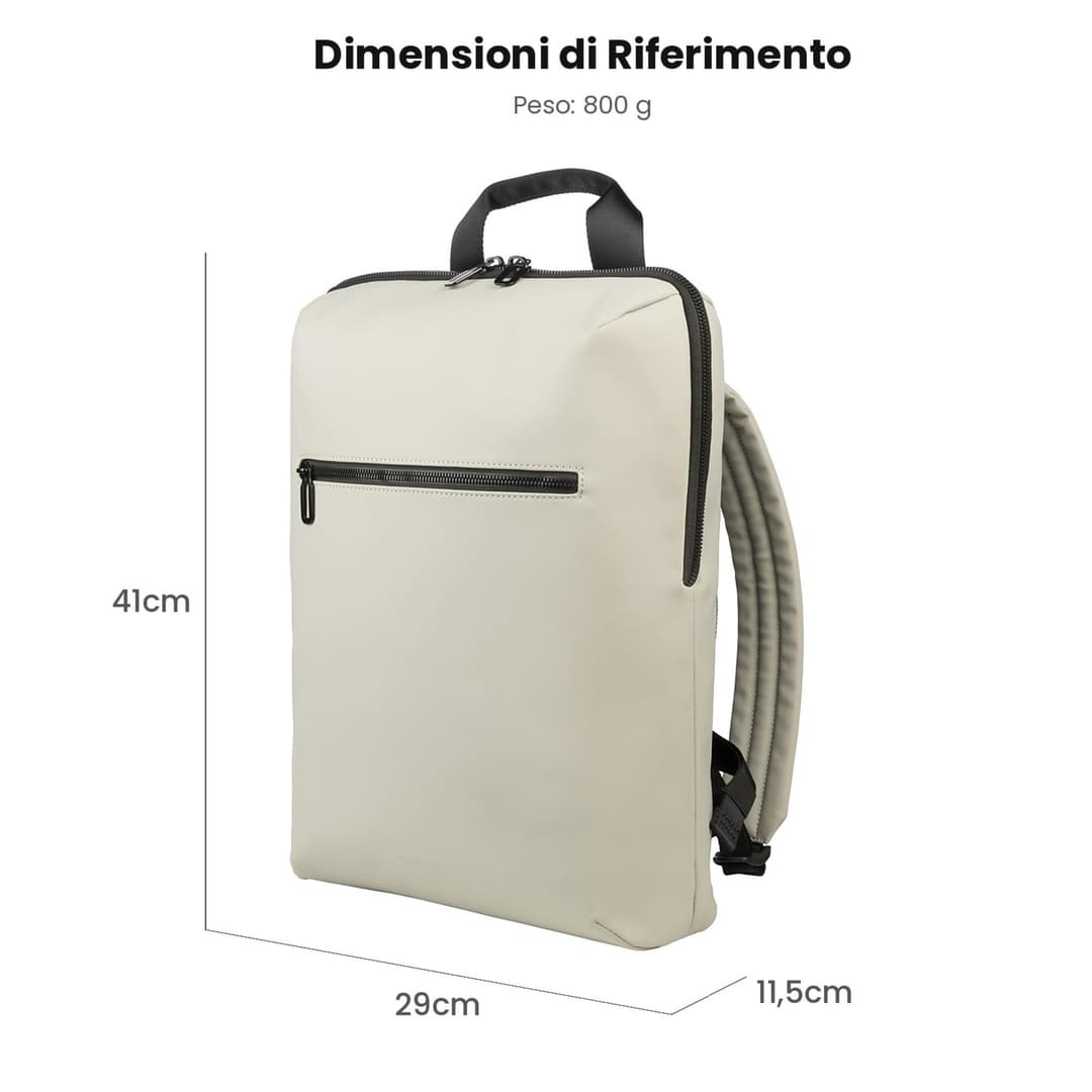 Tucano GOMMO Laptop Backpack 15.6 Inch/MacBook Pro 16 Inch – Waterproof Rubberised Finish, Padded Laptop Compartment, Military Green - Image 4