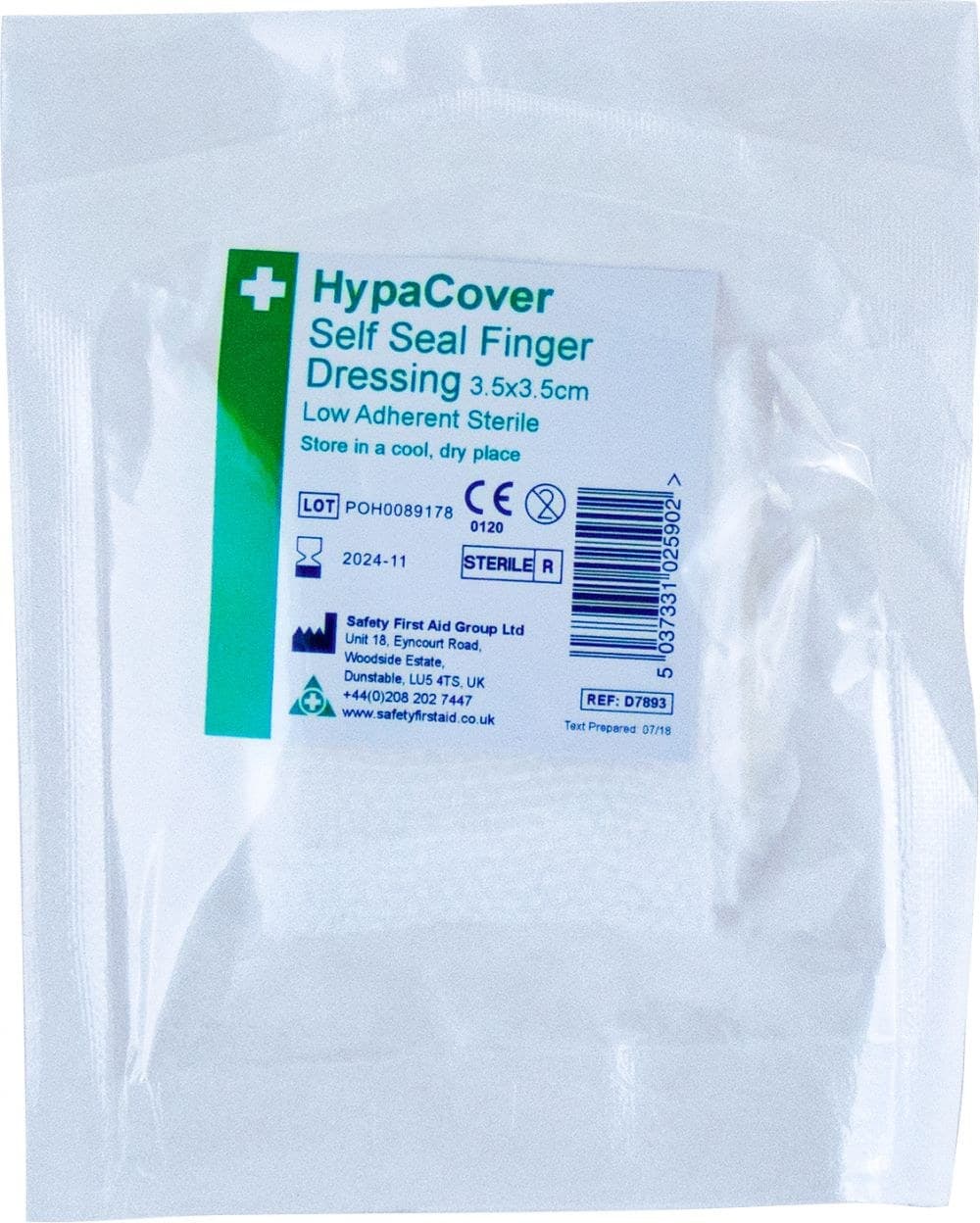HypaCover Self Seal Finger Dressing 35 x 35mm (Pack of 12)