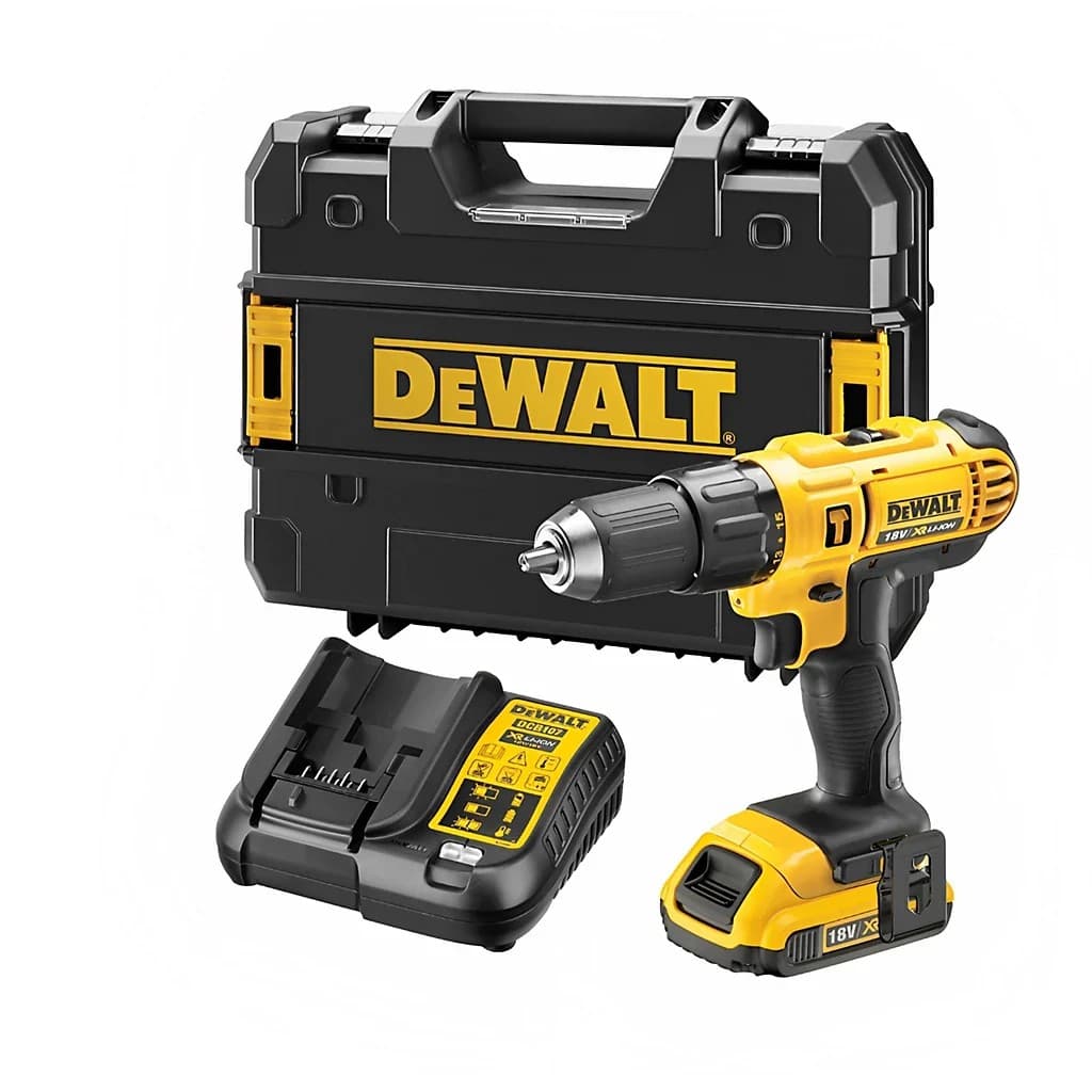 DeWalt DCD776D1T-GB XR 18V Brushed Cordless Combi Drill 1x 2.0Ah Battery, Charger & TSTAK Case
