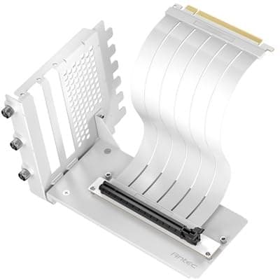 Antec Rtx50 Pcie 5.0 Riser Cable With 90 Degree Bracket Mount White Designed To