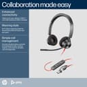 Poly Blackwire 3320-M Stereo USB-C Headset + USB-C/A Adapter, Microsoft Teams Certified - Black (8X220AA) thumbnail 6