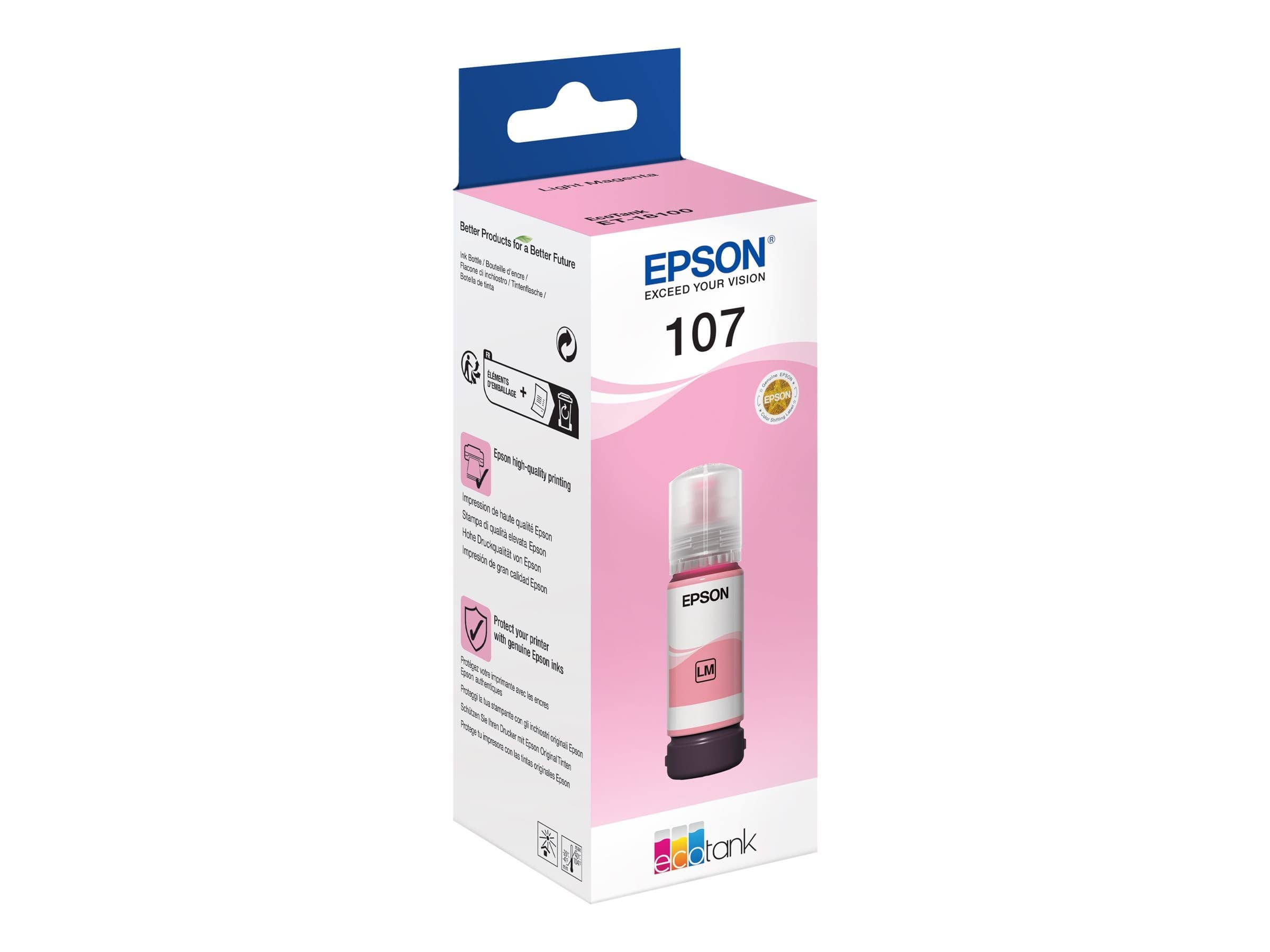 Epson 107 EcoTank Ink Bottle 70ml for ET-18100 - Light Magenta
