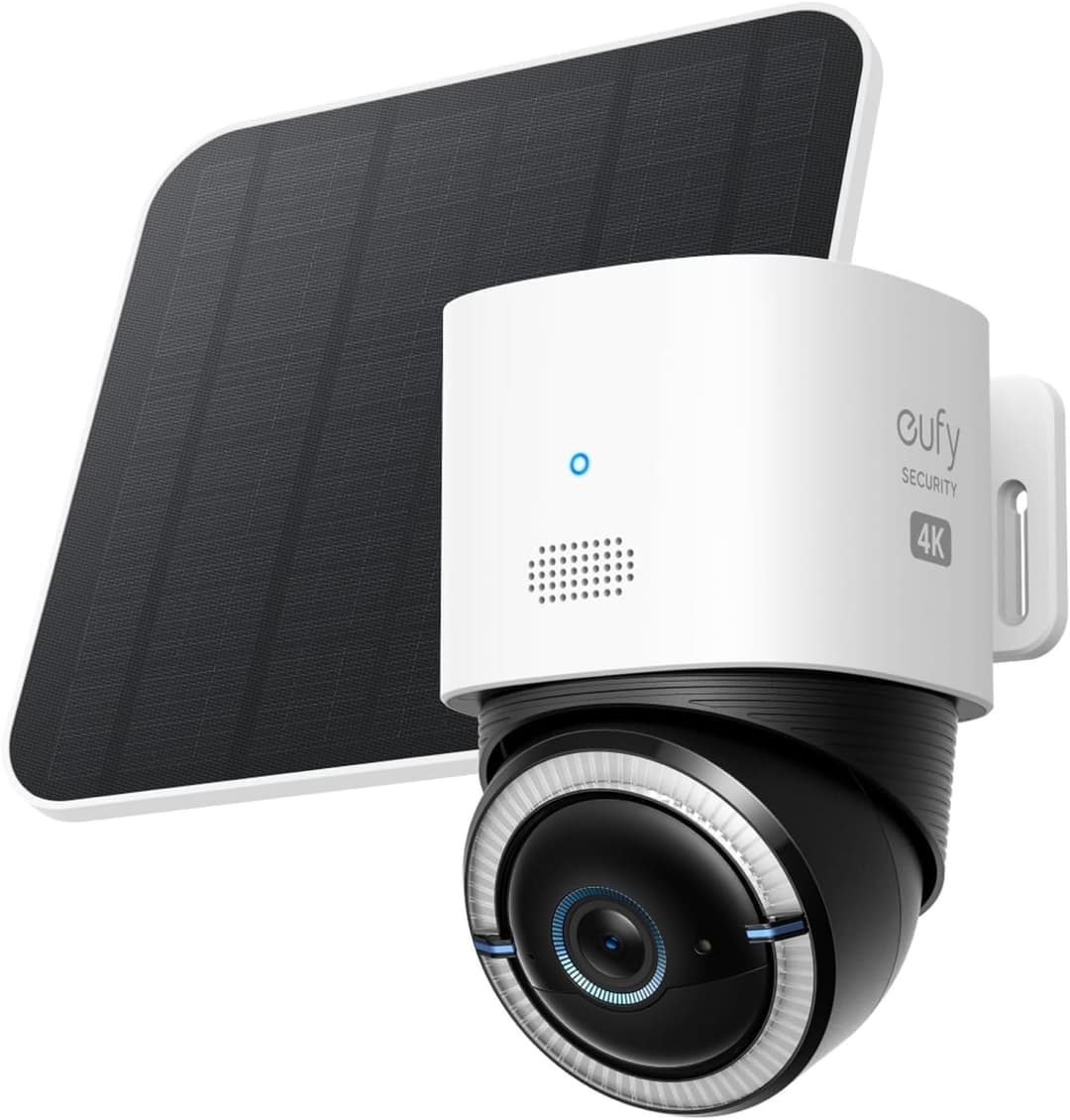 eufy Security 4G LTE Cam S330 4K Solar Wireless Pan & Tilt Camera with AI Tracking - White - Image 1