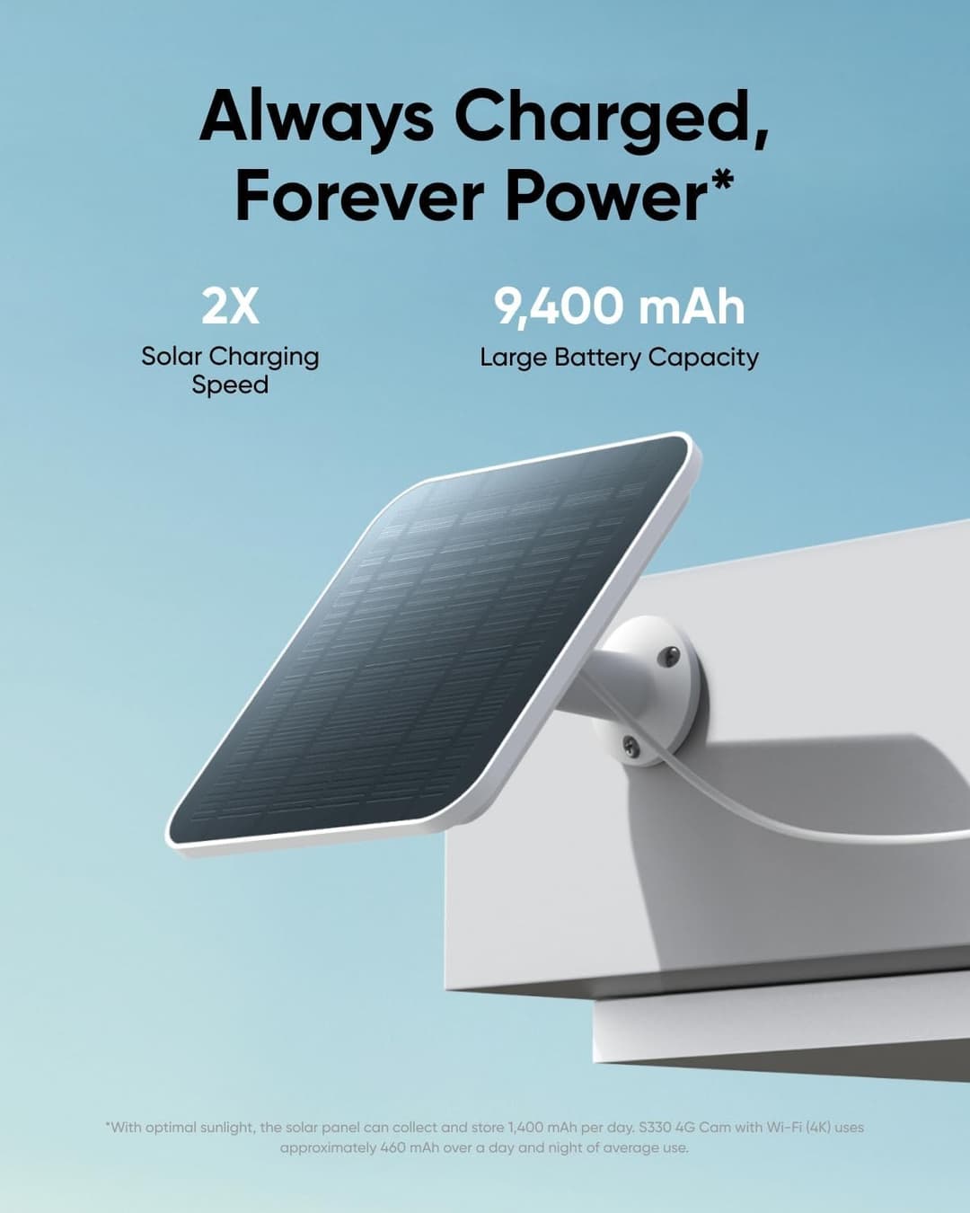eufy Security 4G LTE Cam S330 4K Solar Wireless Pan & Tilt Camera with AI Tracking - White - Image 2