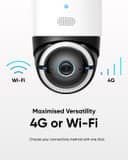 eufy Security 4G LTE Cam S330 4K Solar Wireless Pan & Tilt Camera with AI Tracking - White thumbnail 4