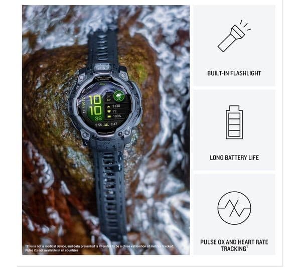 Garmin Instinct 3 AMOLED Smartwatch 50mm Black - Image 3