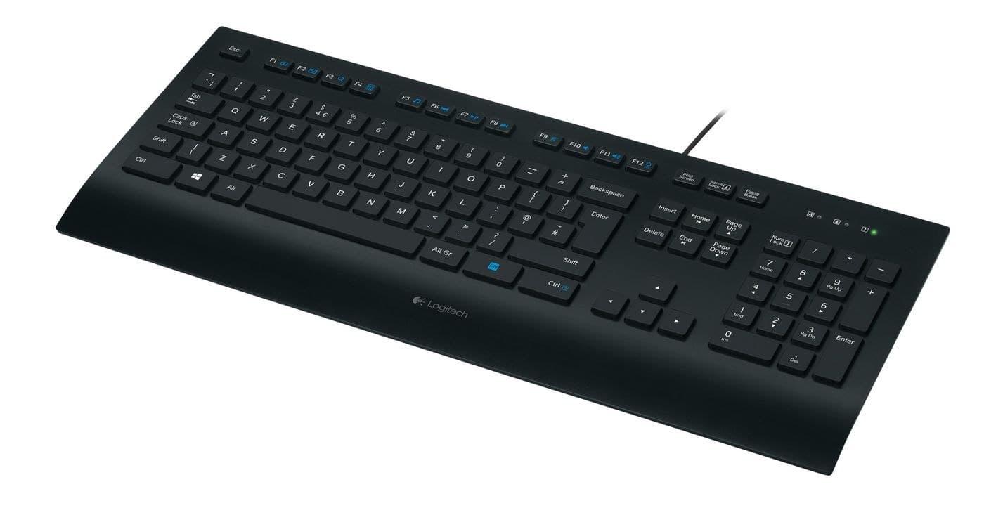 Logitech K280e Wired USB Keyboard - QWERTZ German Layout - Black