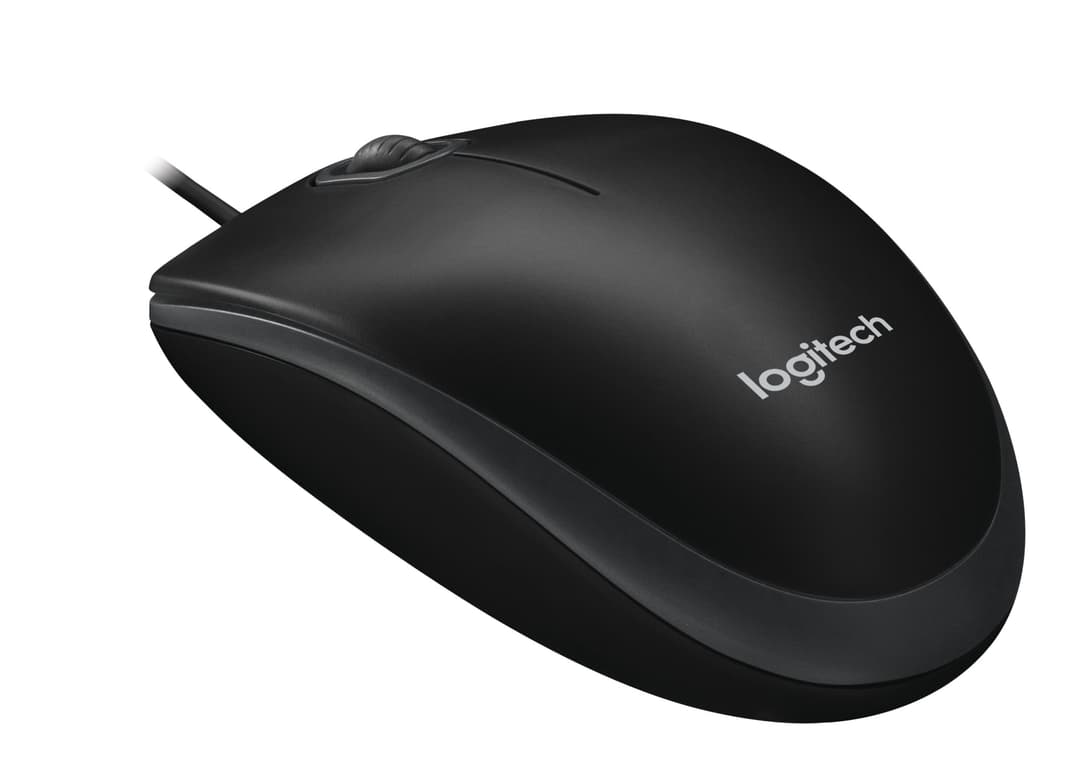 Logitech B100 Wired Optical USB Mouse - Black - Image 3