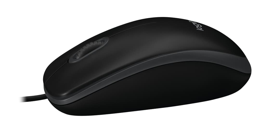 Logitech B100 Wired Optical USB Mouse - Black - Image 4