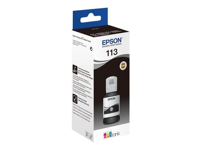 Epson EcoTank 113 Ink Bottle - Pigment Black - Image 1
