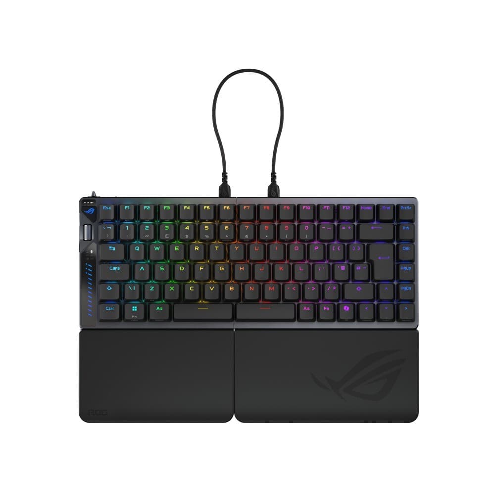 ASUS ROG Falcata 75% Split Wireless Gaming Keyboard with ROG HFX V2 Magnetic Switches - Black - Image 8