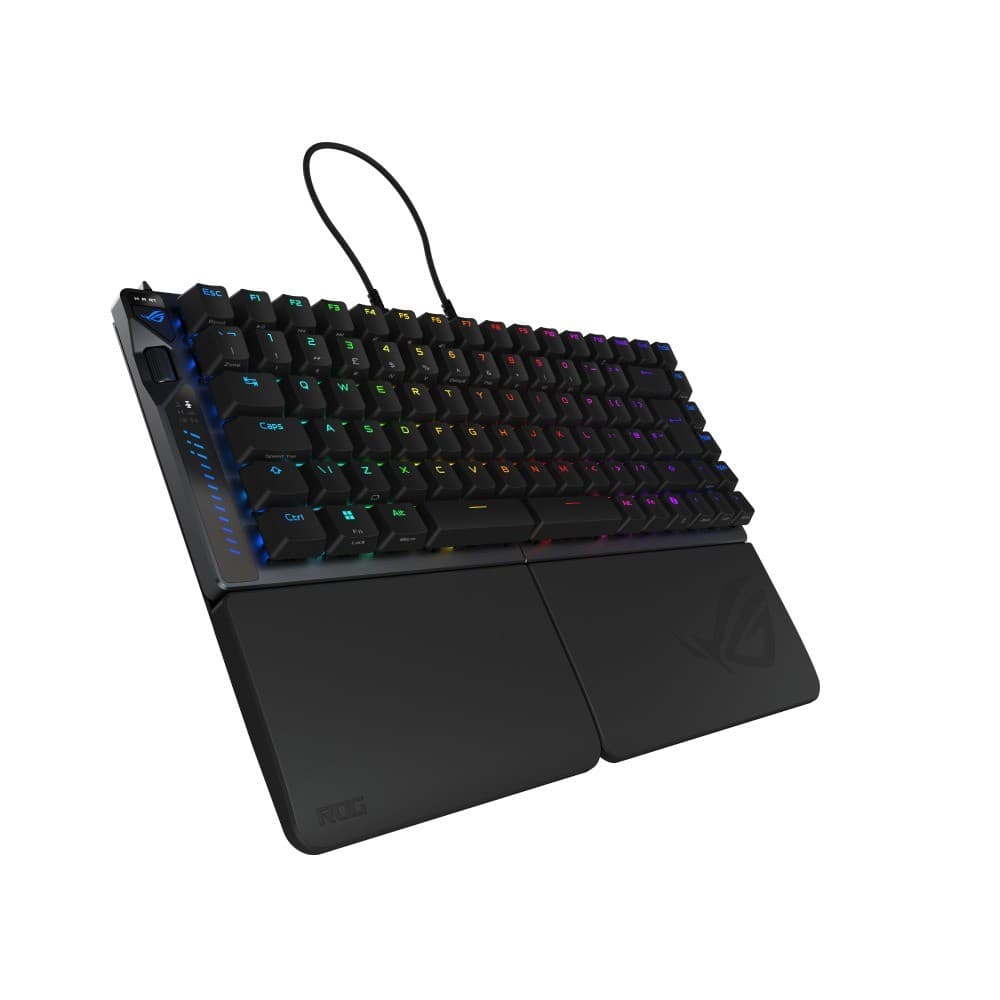 ASUS ROG Falcata 75% Split Wireless Gaming Keyboard with ROG HFX V2 Magnetic Switches - Black - Image 9