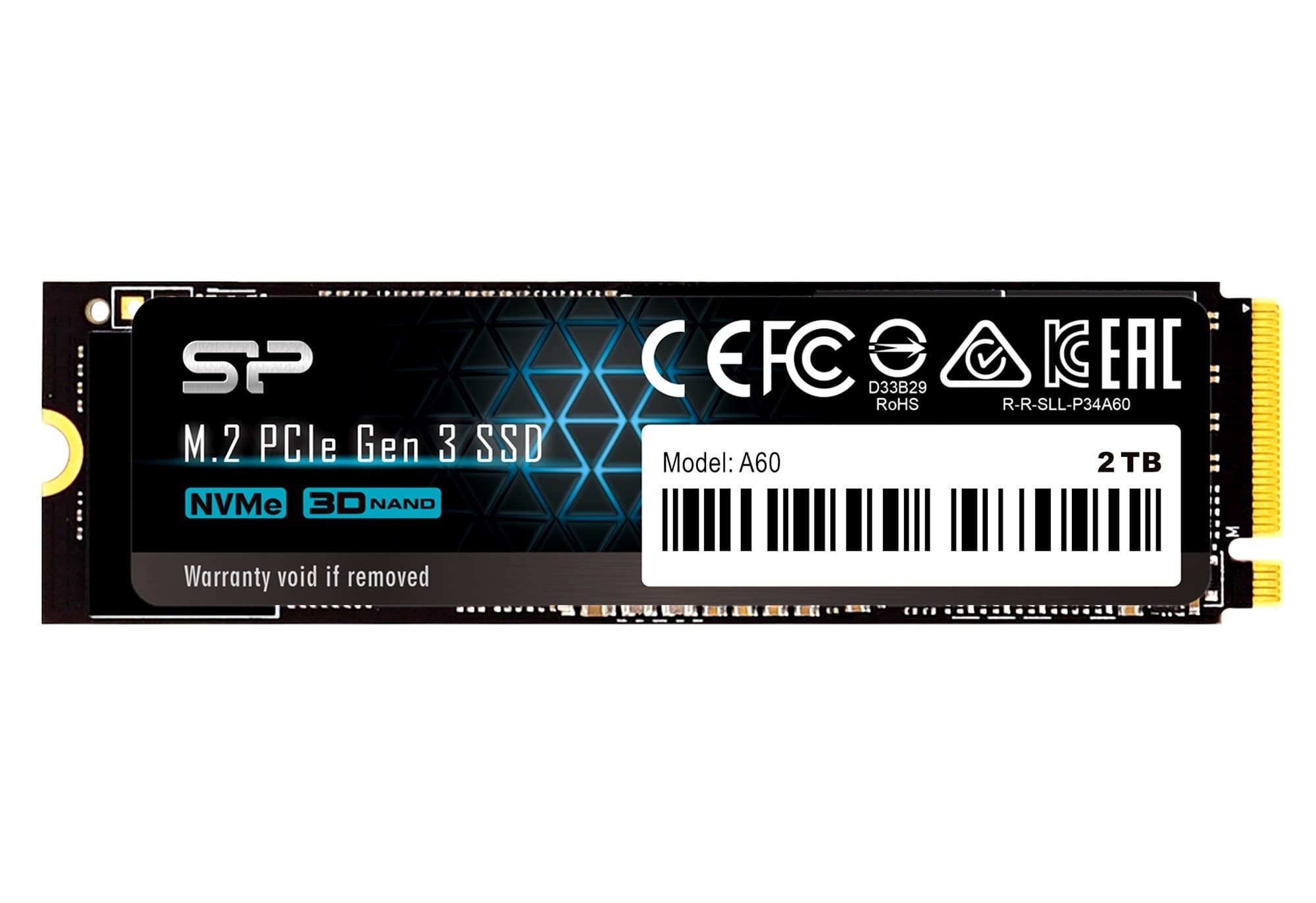 Silicon Power P34A60 NVMe M.2 PCIe Gen3x4 2280 SSD 2TB