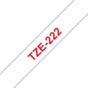 Brother TZe-222 Laminated Labelling Tape 9mm x 8m - Red on White thumbnail 1