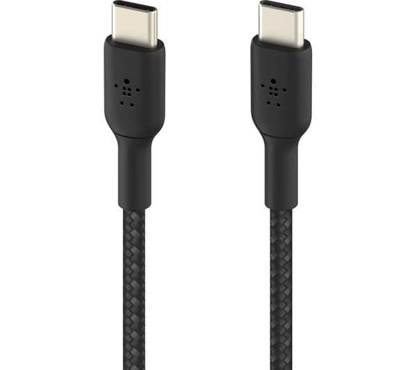 Belkin Braided USB Type-C to USB Type-C Cable 60W for Nintendo Switch 2 2m Black - Image 1