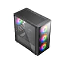 Vida Lucid Micro-ATX Tower ARGB Tempered Glass Gaming PC Case - Black thumbnail 5