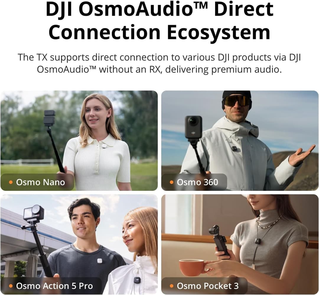 DJI Mic Mini (1 TX + 1 RX) Wireless Microphone Kit Black - Image 5