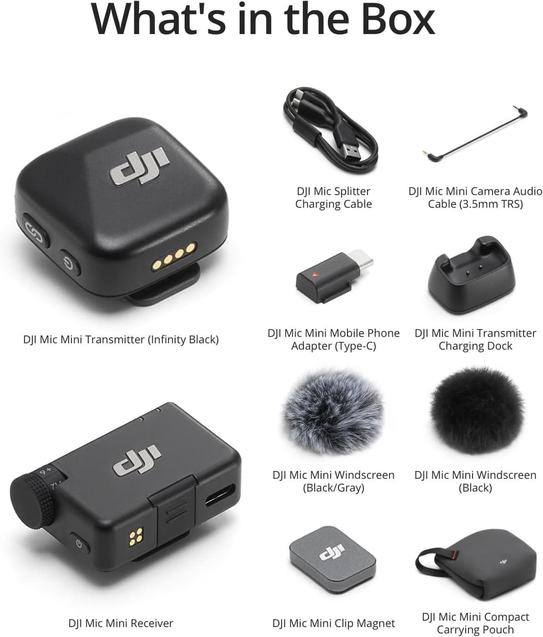 DJI Mic Mini (1 TX + 1 RX) Wireless Microphone Kit Black - Image 6