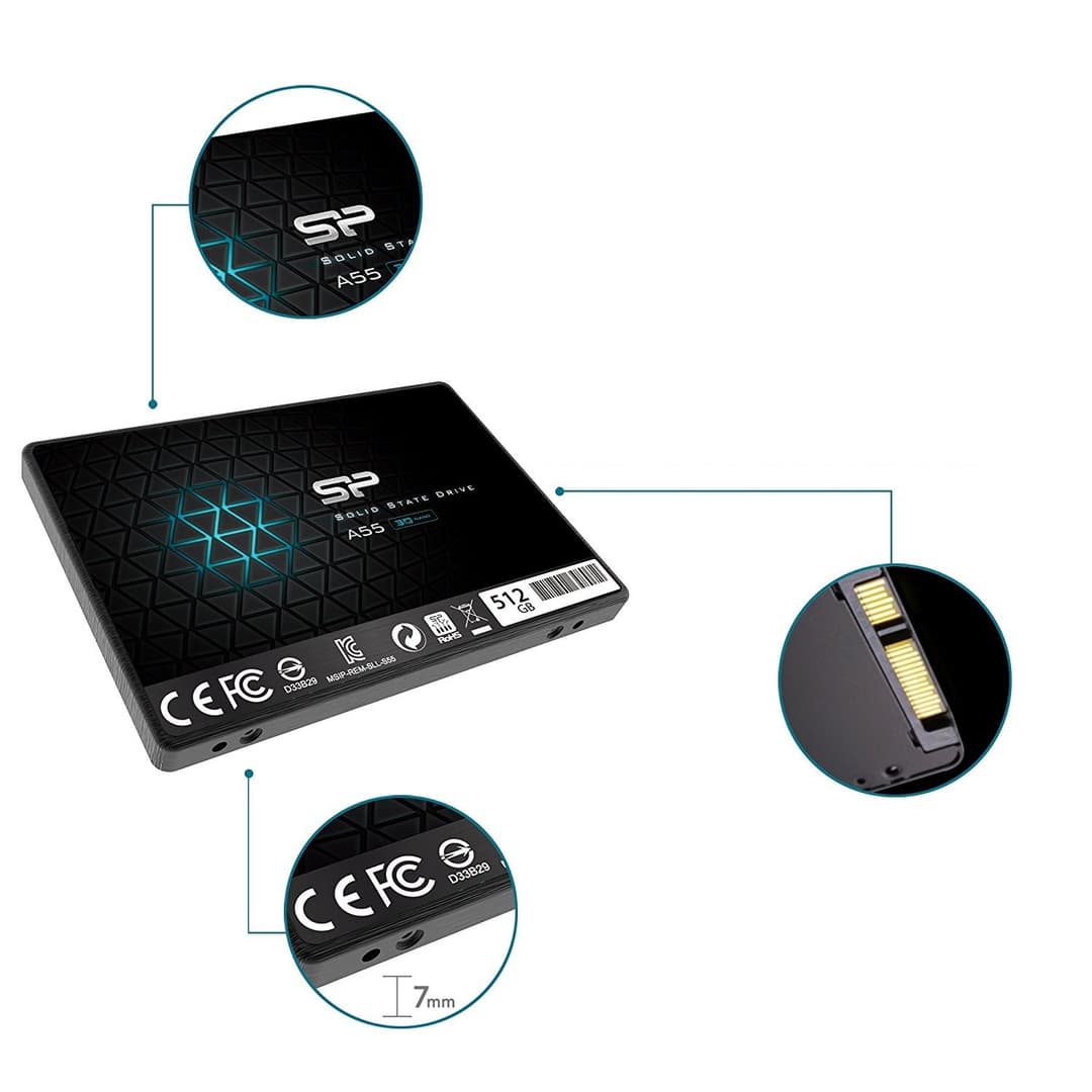 Silicon Power Ace A55 2.5" 7mm SATA III 6Gb/s Internal SSD 512GB - Image 5