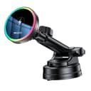 Yesido C315 15W Suction Cup Car Wireless Charging Holder with RGB Lighting - Black thumbnail 1