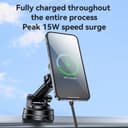 Yesido C315 15W Suction Cup Car Wireless Charging Holder with RGB Lighting - Black thumbnail 2