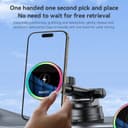 Yesido C315 15W Suction Cup Car Wireless Charging Holder with RGB Lighting - Black thumbnail 4