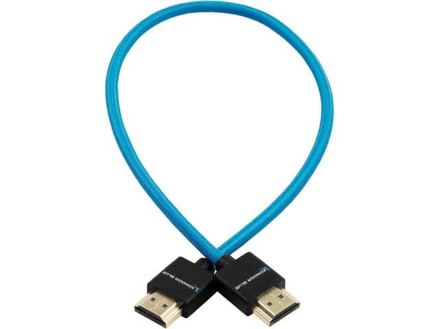 Kondor Blue 16-inch Thin Braided HDMI to HDMI Cable for On-Camera Monitors - Blue - Image 1