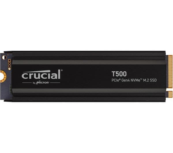 Crucial T500 1TB M.2 2280 PCIe Gen4 NVMe SSD with Heatsink