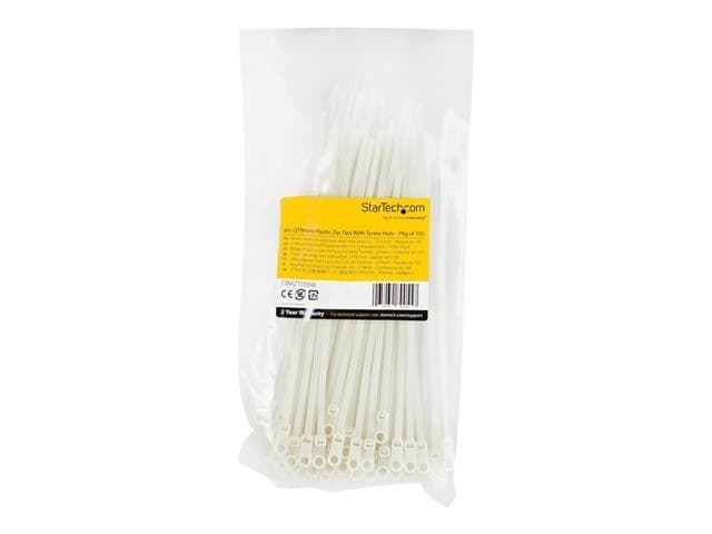 StarTech Cable Ties 20cm 100 Pack White - Image 5