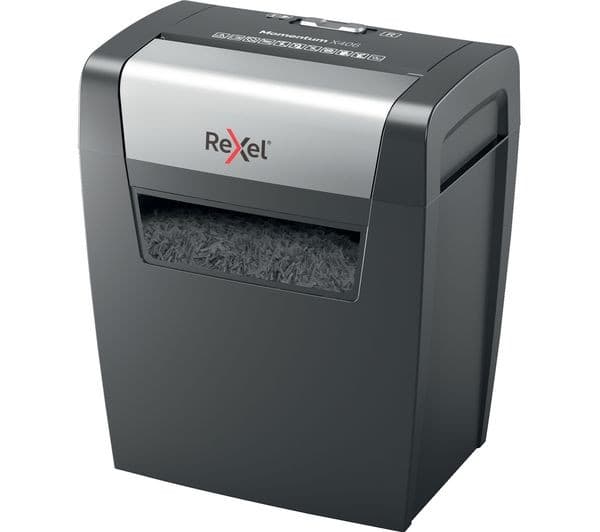 REXEL Momentum X406 Cross Cut Paper Shredder, 6 Sheet, P-4, 15 Litre Bin