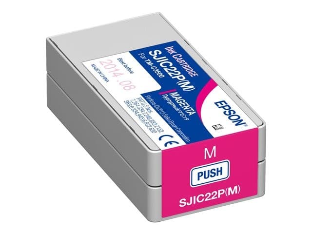 Epson SJIC22P Ink Cartridge 32.5ml for ColorWorks TM-C3500 - Magenta - Image 1
