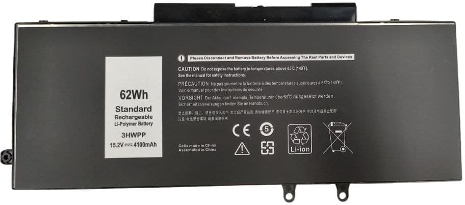CoreParts MBXDE-BA0201 Replacement Battery for Dell Latitude 5401 / 5501, 15.2V 4150mAh Li-Pol, 63Wh, Black