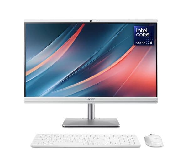ACER Aspire C24-195ES 23.8" All-in-One PC - Intel® Core™ Ultra 5, 16 GB RAM, 512 GB SSD, White - Image 1