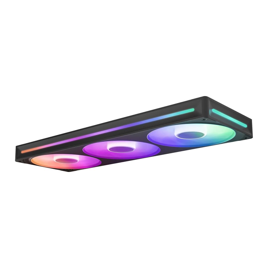 NZXT F360 RGB Core 120mm Pc Case Fans Black Triple Pack - Image 3