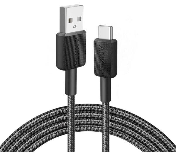 Anker 322 USB-A to USB-C Cable - 0.9m Black - Image 1