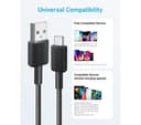Anker 322 USB-A to USB-C Cable - 0.9m Black thumbnail 3