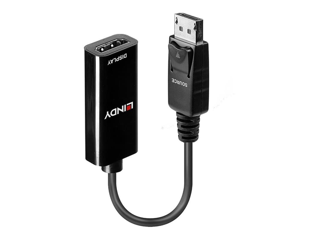 Lindy DisplayPort 1.2 to HDMI 4K30Hz Passive Adapter Converter Black (41718) - Image 1