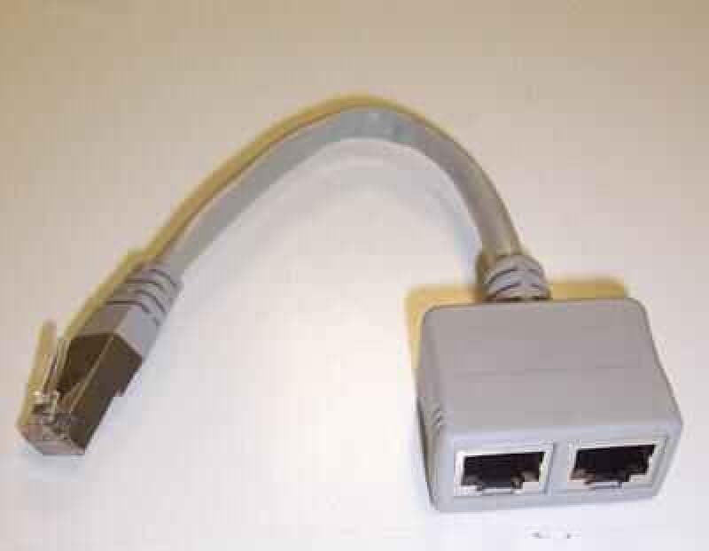 Pro Signal Cat5 STP RJ45 Ethernet Cable Economiser - 1 Male to 2 Female - Image 1