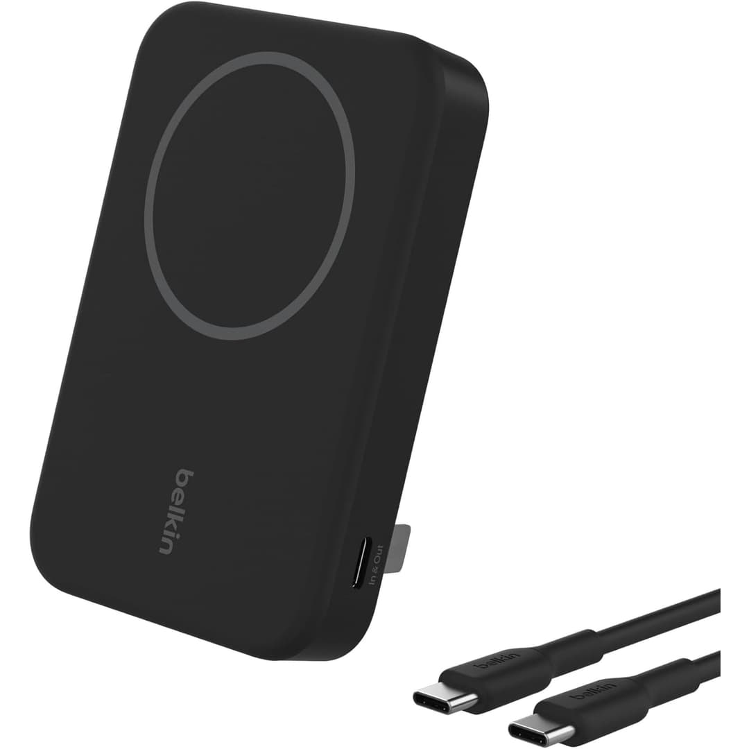 Belkin BoostCharge Pro 8000mAh Qi2 Magnetic Wireless Power Bank with Kickstand - Black - Image 2