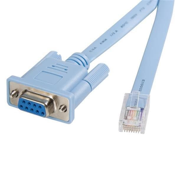 StarTech.com 6ft (1.8m) RJ45 to DB9 Cisco Console Management Router Cable - M/F, Blue