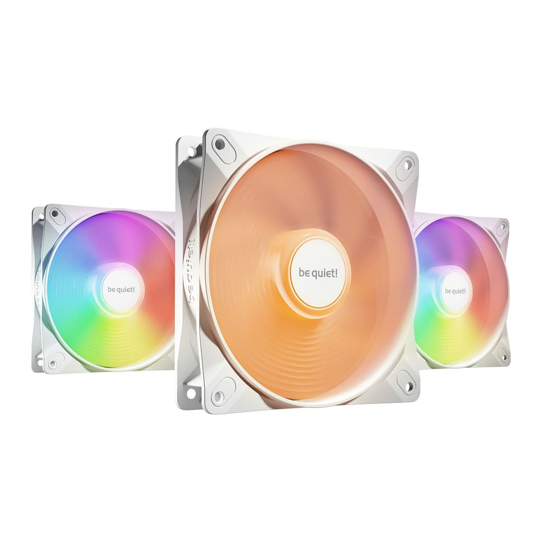 be quiet! Light Wings LX High Speed 120mm ARGB PWM Case Fan Triple Pack - White - Image 2