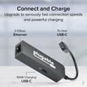 Plugable Technologies USB C to Ethernet Adapter 2.5Gb with 100W USB-C PD Charging, 2.5 Gigabit Type C USB Ethernet Adapter for Windows, MacBook, Chrome, iPad, Surface, XPS, Thunderbolt 4, USB4 (USBC-E2500PD) thumbnail 2