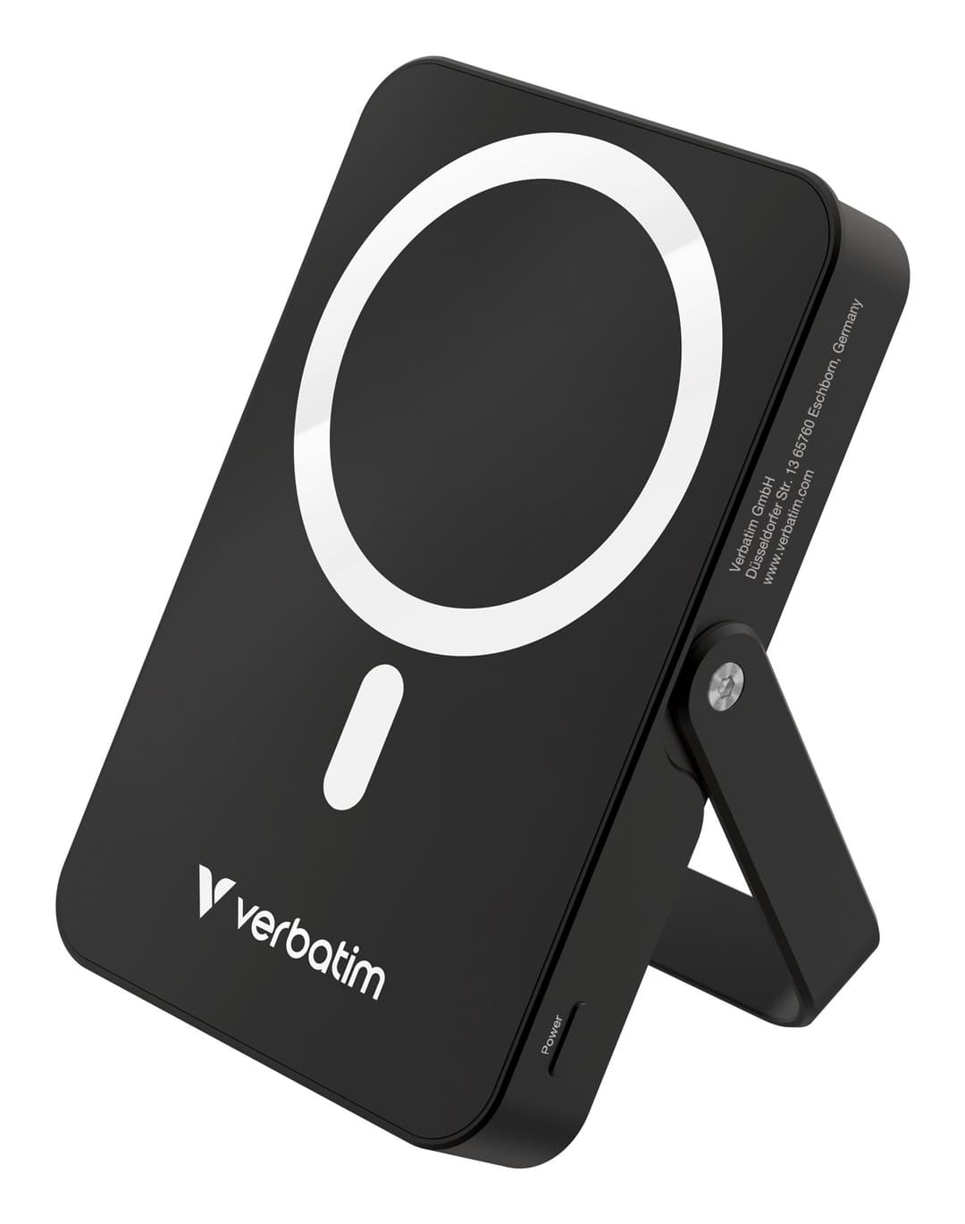 Verbatim Charge 'n' Go Magnetic Wireless Power Bank with Stand 10000mAh - Black - Image 1